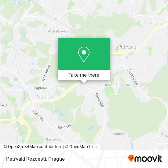 Petřvald,Rozcestí map