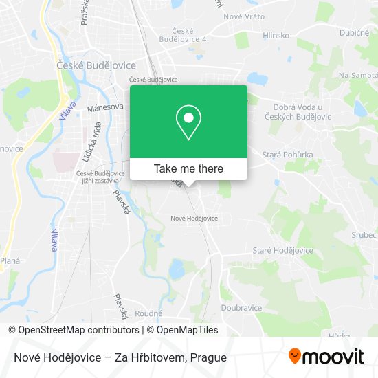 Nové Hodějovice – Za Hřbitovem map