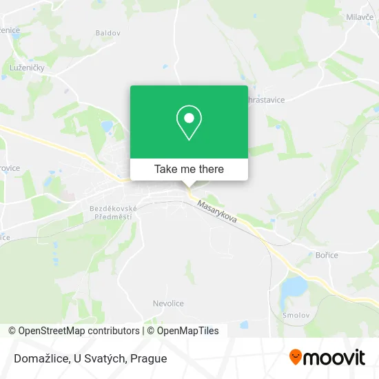 Карта Domažlice, U Svatých