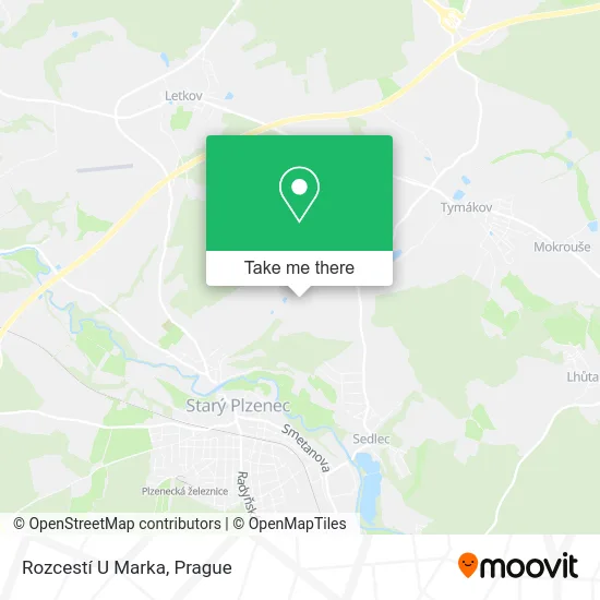 Карта Rozcestí U Marka