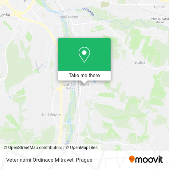 Карта Veterinární Ordinace Mitravet