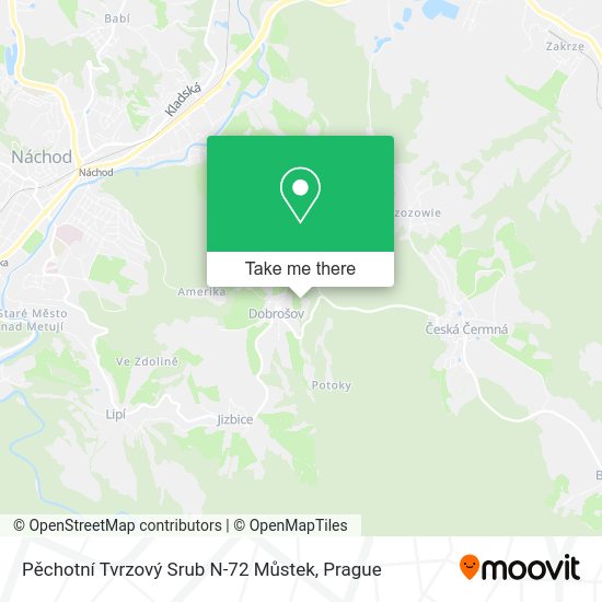 Pěchotní Tvrzový Srub N-72 Můstek map