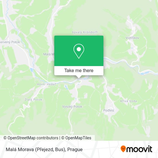Malá Morava (Přejezd, Bus) map