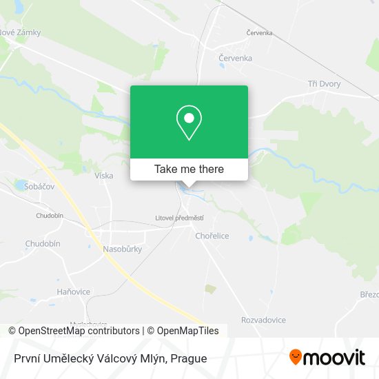 První Umělecký Válcový Mlýn map