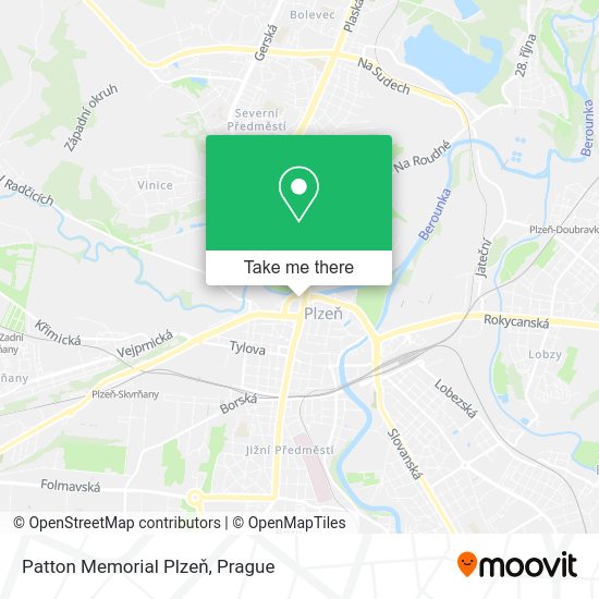 Patton Memorial Plzeň map