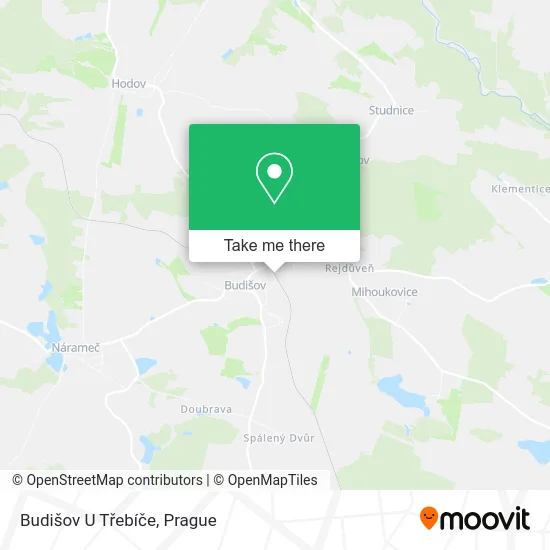Карта Budišov U Třebíče