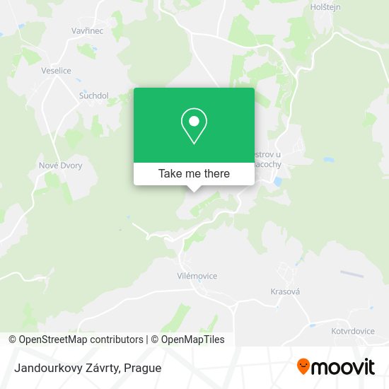 Карта Jandourkovy Závrty