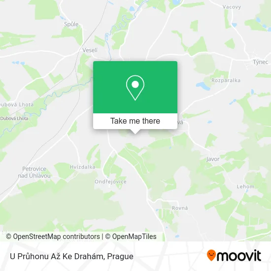 Карта U Průhonu Až Ke Drahám