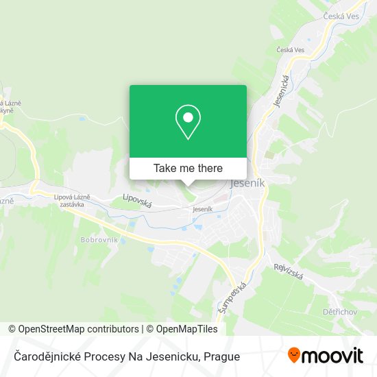 Čarodějnické Procesy Na Jesenicku map