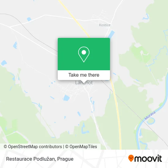 Карта Restaurace Podlužan