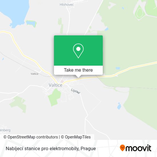 Nabíjecí stanice pro elektromobily map