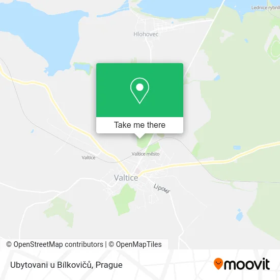Карта Ubytovani u Bílkovičů