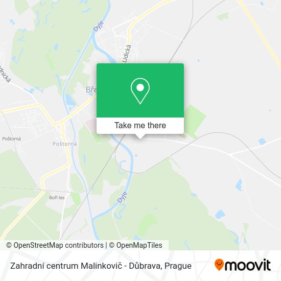 Zahradní centrum Malinkovič - Důbrava map