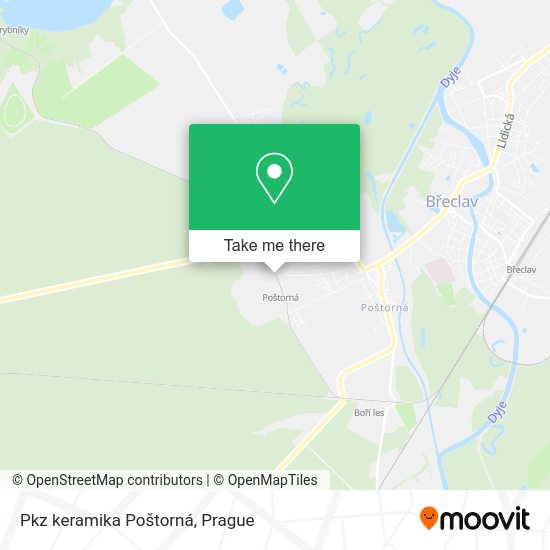 Pkz keramika Poštorná map