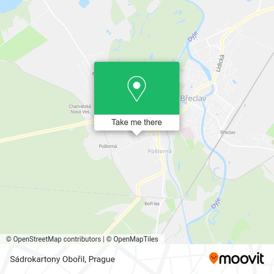 Sádrokartony Obořil map
