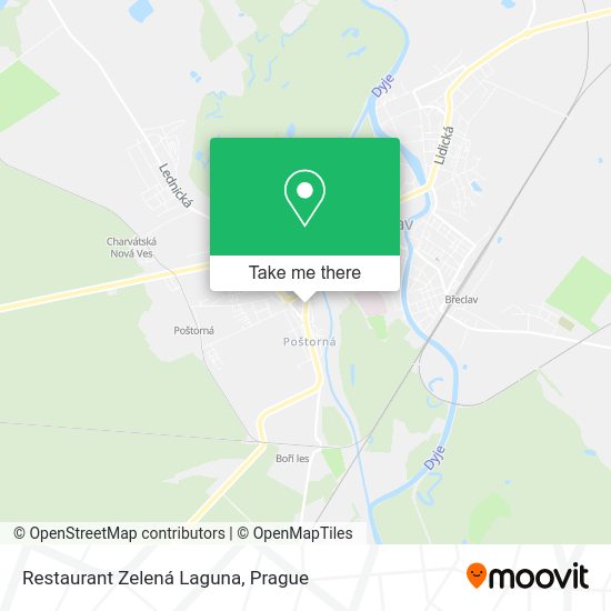 Restaurant Zelená Laguna map