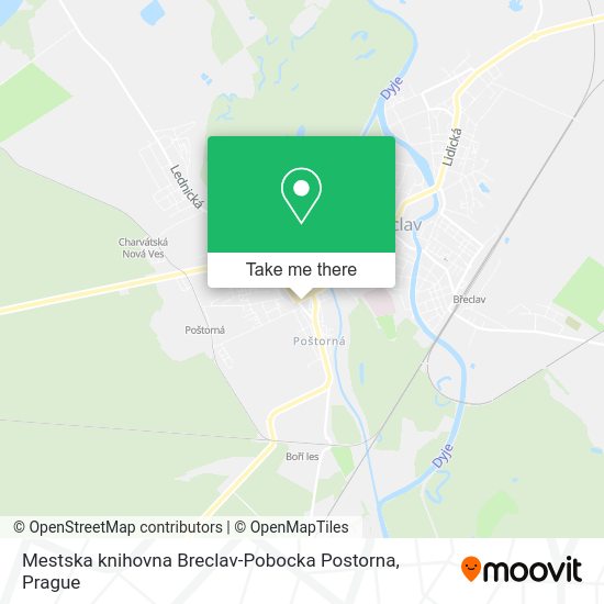 Mestska knihovna Breclav-Pobocka Postorna map