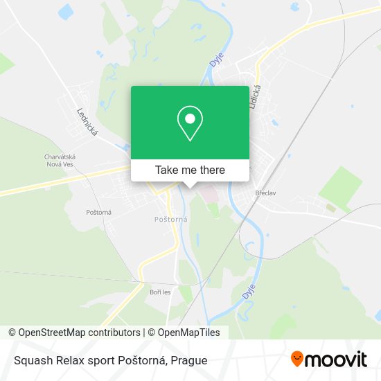Squash Relax sport Poštorná map