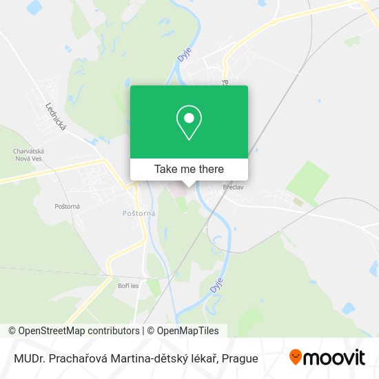 MUDr. Prachařová Martina-dětský lékař map