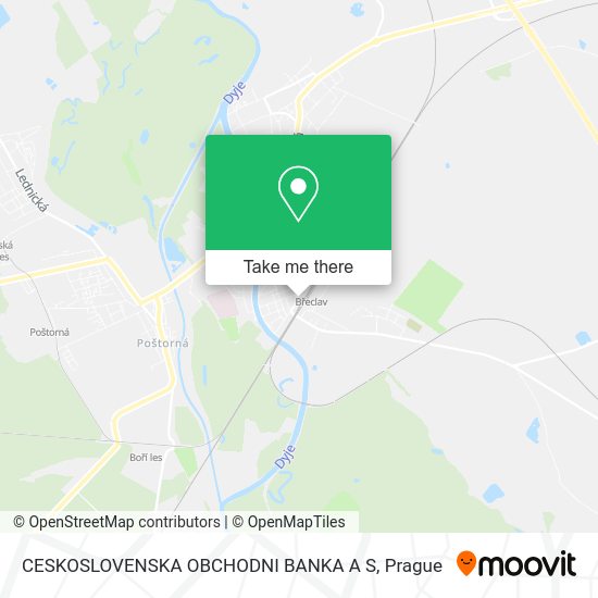 CESKOSLOVENSKA OBCHODNI BANKA A S map