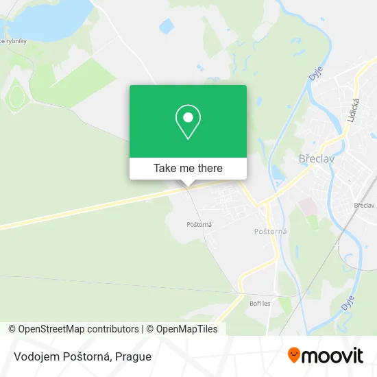 Карта Vodojem Poštorná