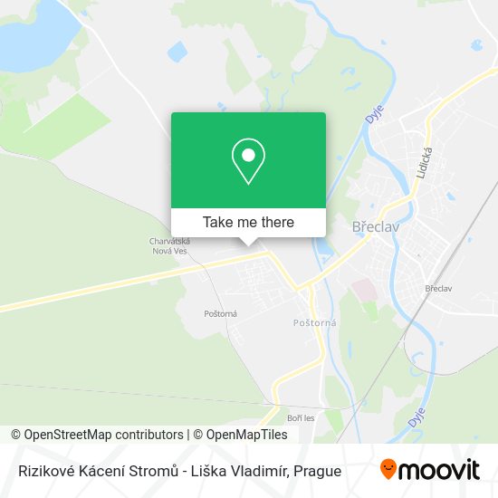 Rizikové Kácení Stromů - Liška Vladimír map