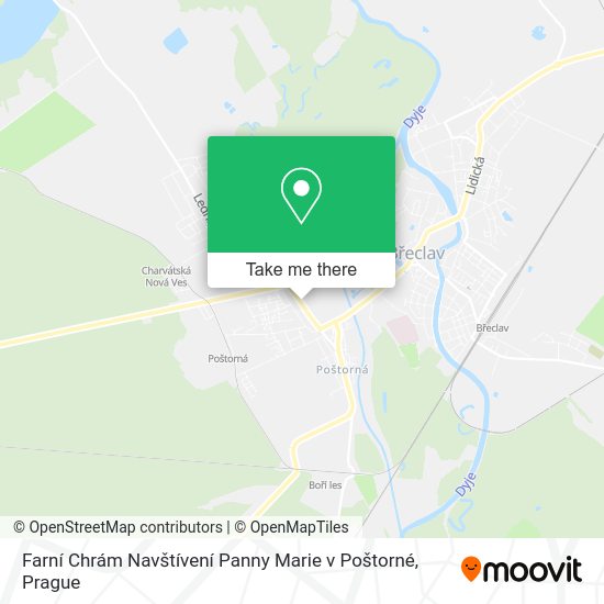 Farní Chrám Navštívení Panny Marie v Poštorné map