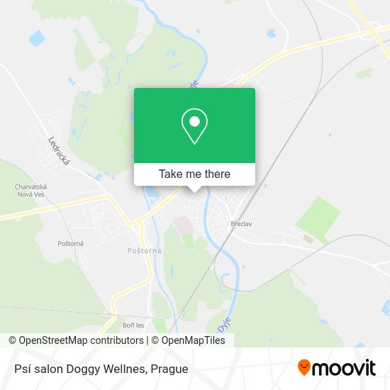 Psí salon Doggy Wellnes map