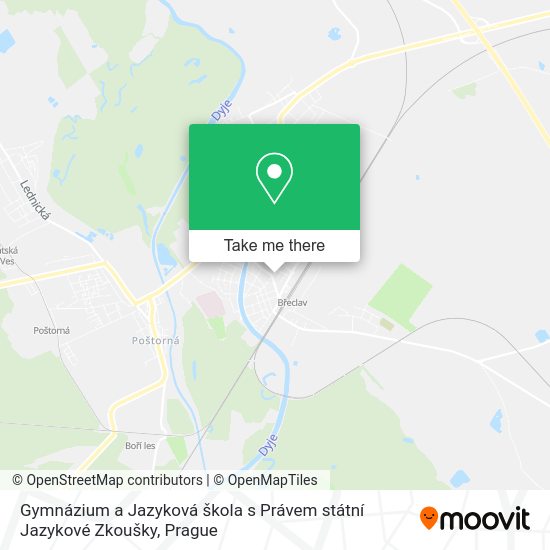 Gymnázium a Jazyková škola s Právem státní Jazykové Zkoušky map