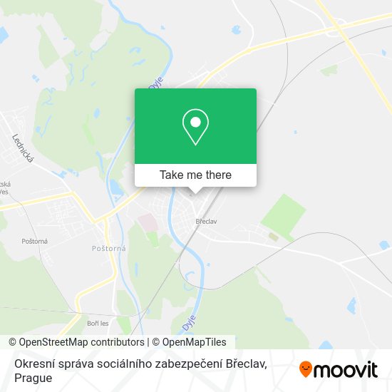 Okresní správa sociálního zabezpečení Břeclav map