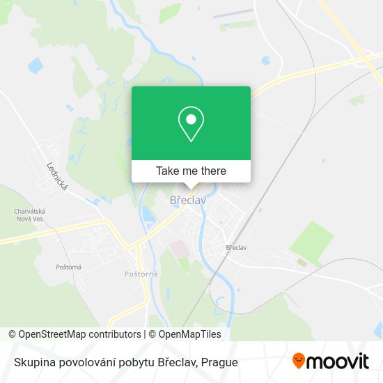 Skupina povolování pobytu Břeclav map