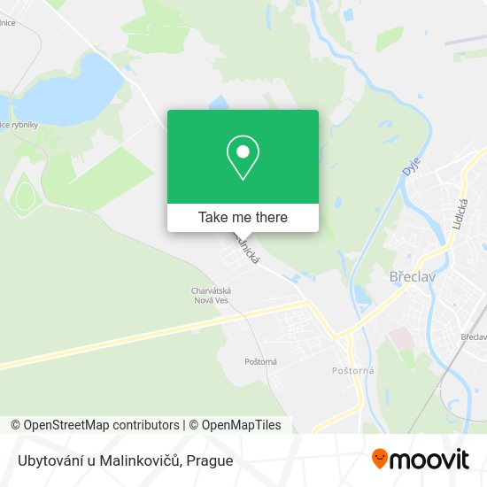 Ubytování u Malinkovičů map