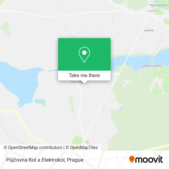 Карта Půjčovna Kol a Elektrokol