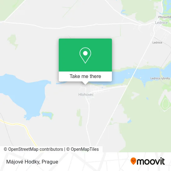 Карта Májové Hodky