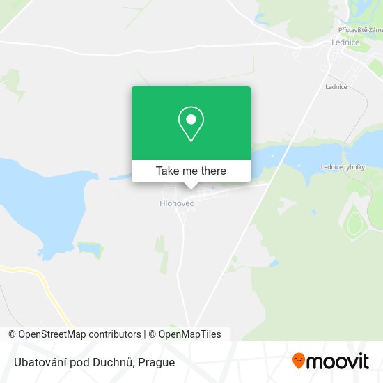 Ubatování pod Duchnů map
