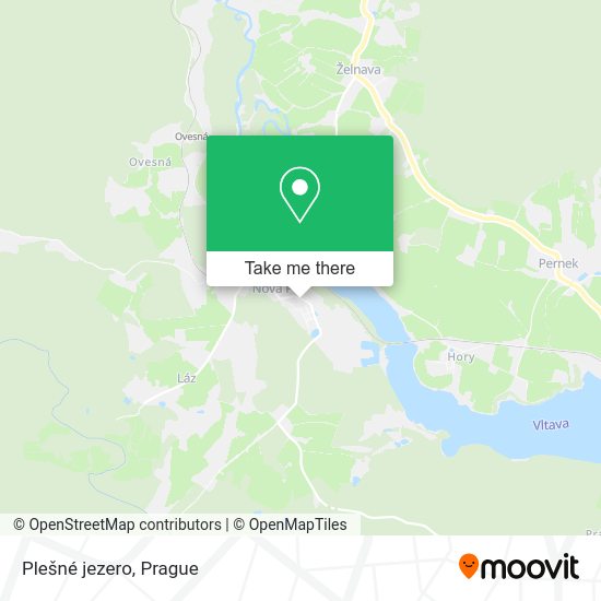 Plešné jezero map