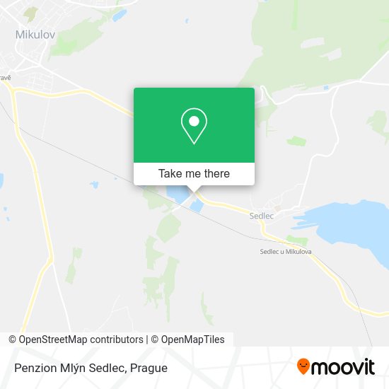 Penzion Mlýn Sedlec map