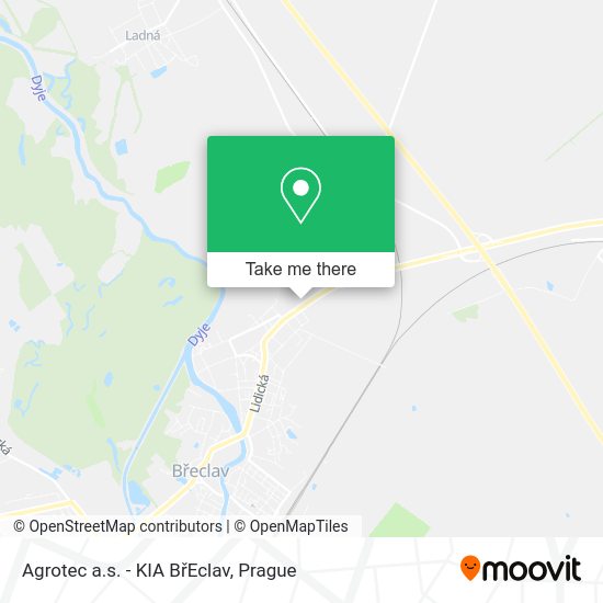 Agrotec a.s. - KIA BřEclav map