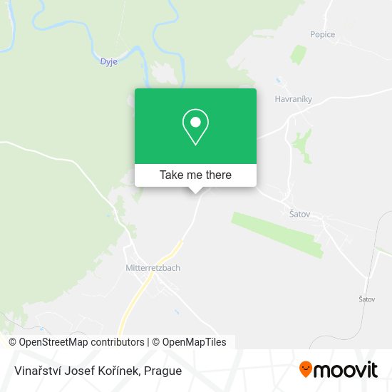 Vinařství Josef Kořínek map