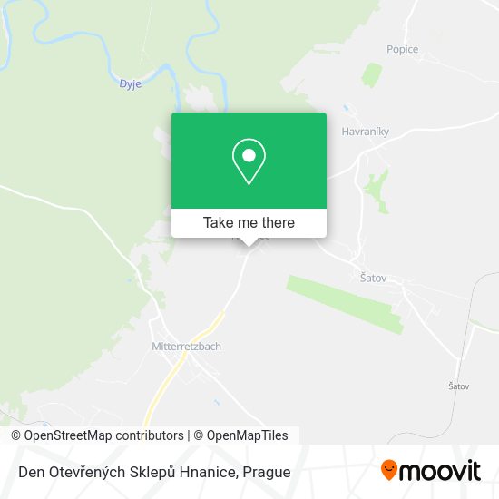 Den Otevřených Sklepů Hnanice map