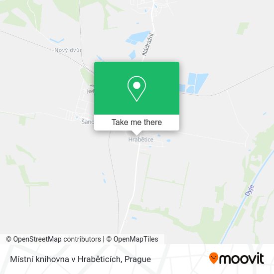 Místní knihovna v Hraběticích map