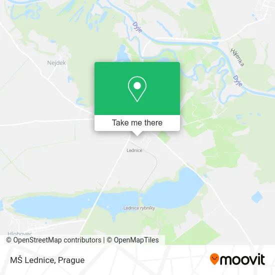 Карта MŠ Lednice