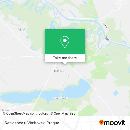 Карта Rezidence u Vlaštovek