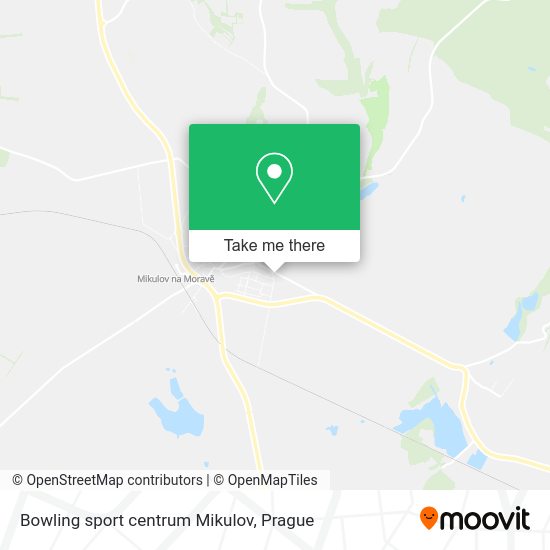 Bowling sport centrum Mikulov map