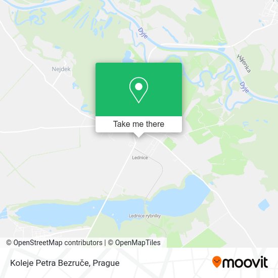 Koleje Petra Bezruče map