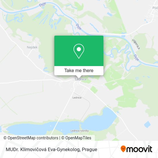 MUDr. Klimovičová Eva-Gynekolog map
