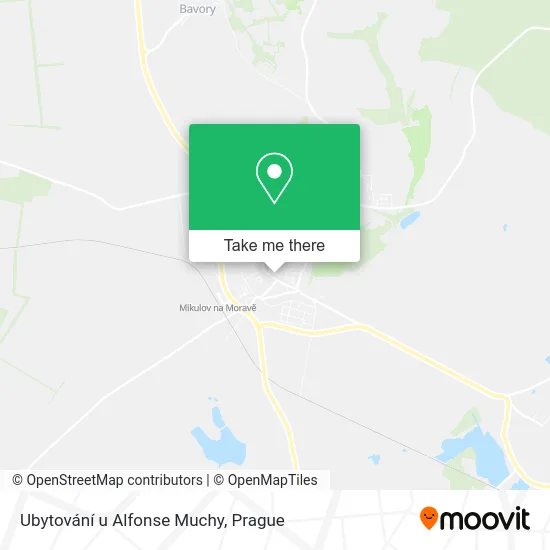 Ubytování u Alfonse Muchy map