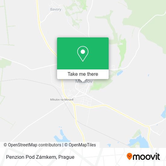 Penzion Pod Zámkem map