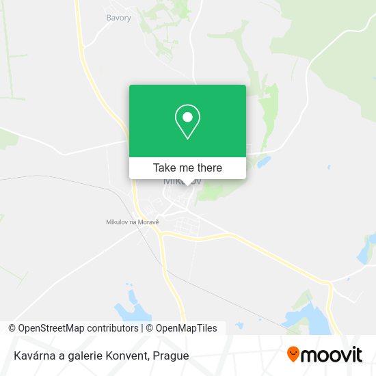 Kavárna a galerie Konvent map