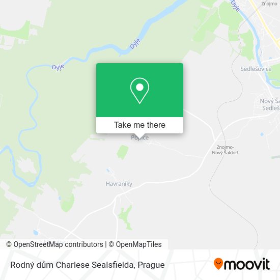 Rodný dům Charlese Sealsfielda map